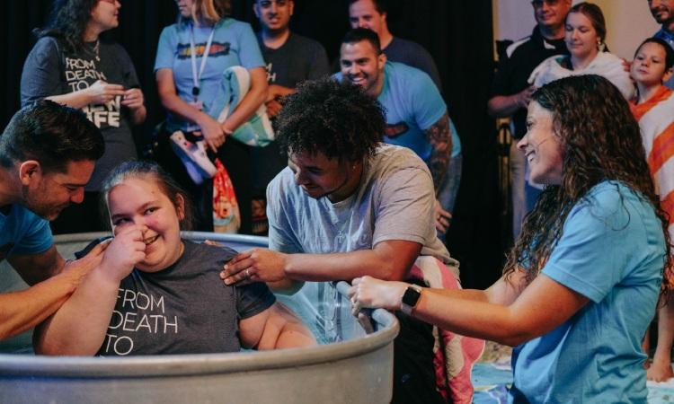 A joyful baptism celebrating new life in Christ